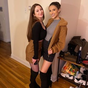 Urban Outfitters XS plaid skirt overalls🤎